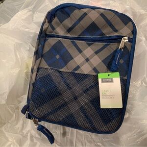 Plaid Insulated Lunchbox With Zipper Pouch New